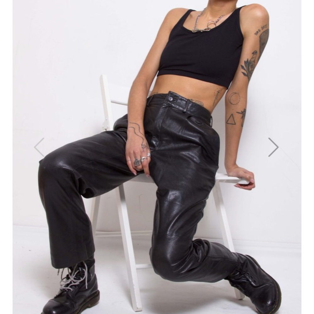 Genuine Leather Biker Pants
